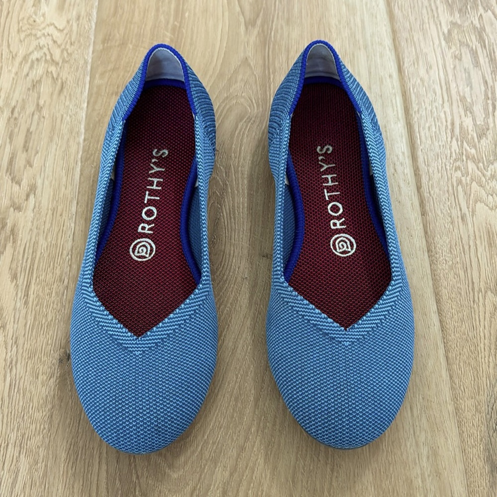 Rothy’s Flats Size 7 Soft Denim Blue